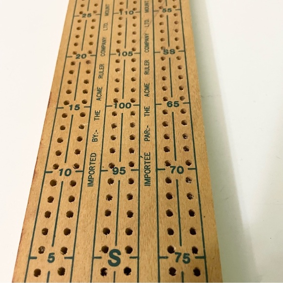Vintage Wooden Cribbage Board X 308 Taiwan - Picture 3 of 13